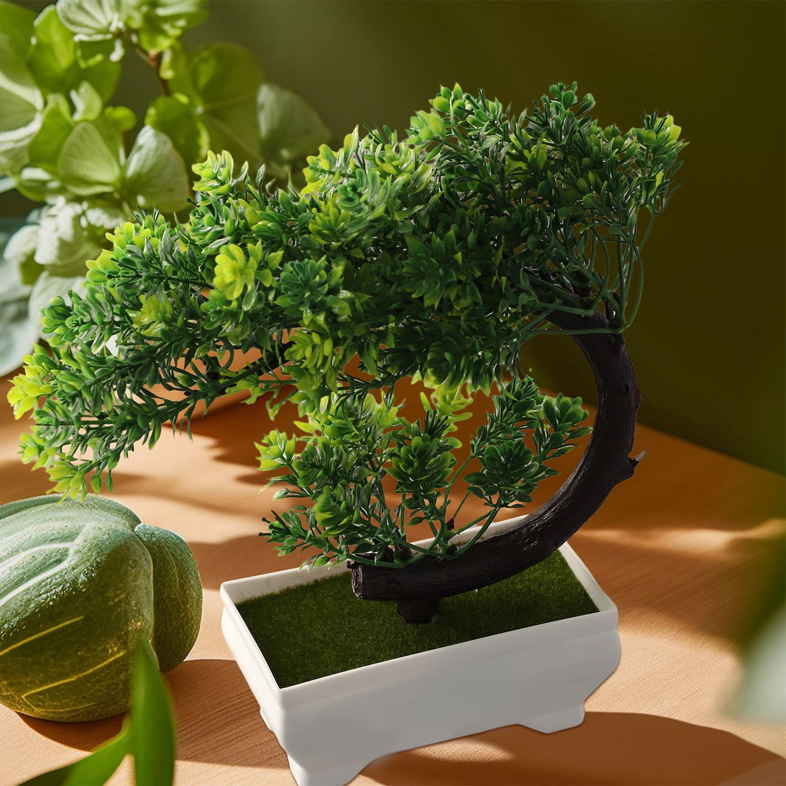 Bonsai Garden For Desk - زينة بونساي بلاستيكية في وعاء للديكور